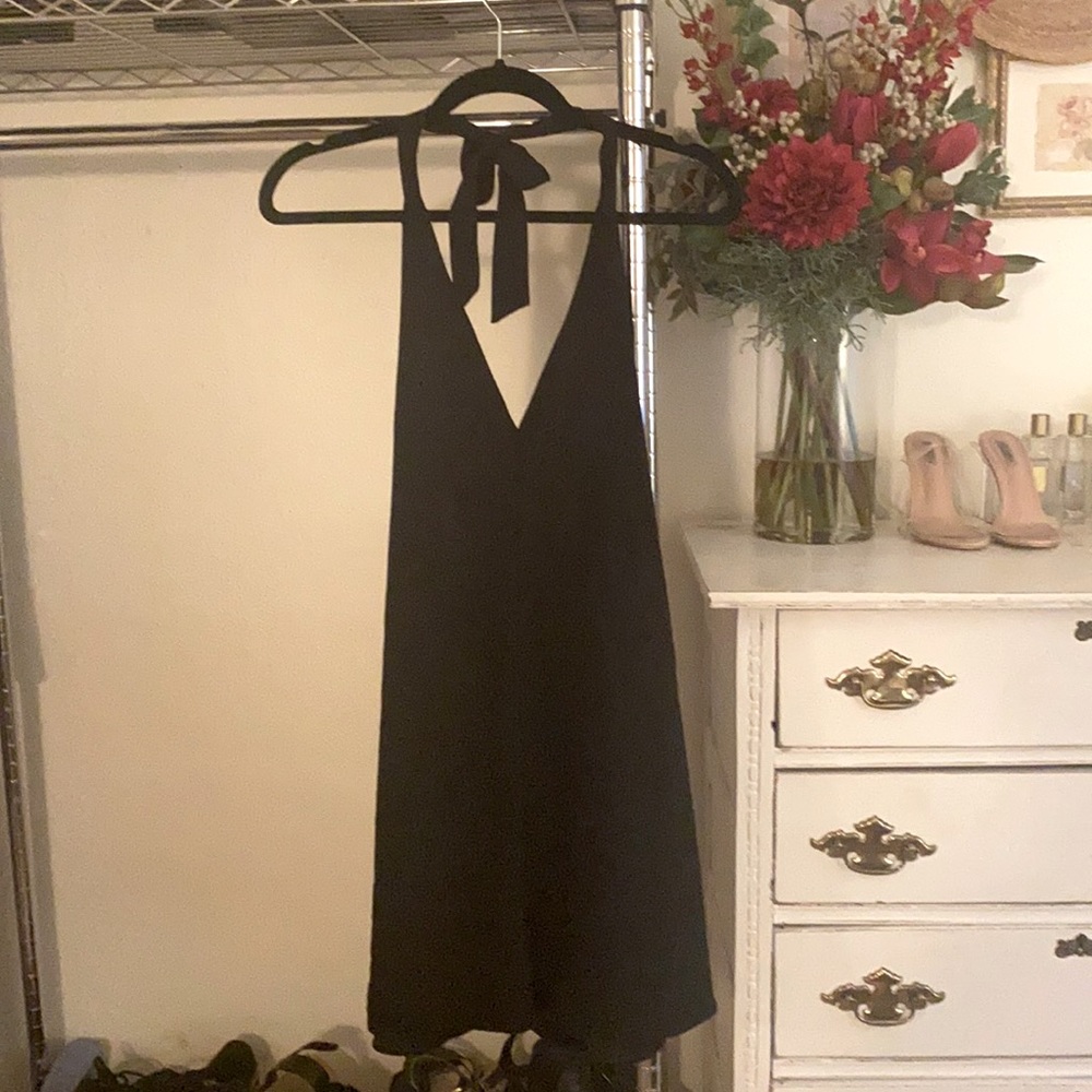 Zara Trafaluc Low Back Halter Mini Dress